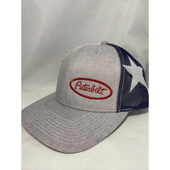 Peterbilt Trucker Hat - Heather Gray & Texas Flag Snap Back Trucker Hat - Picture 3 of 5